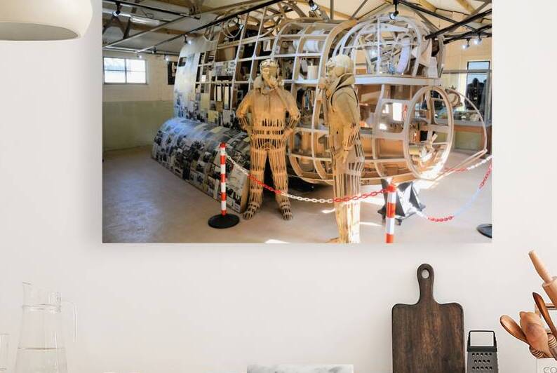 Cardboard art installation Avro Lancaster nose and crew by Sunhail Shaikh by Ross Sharp