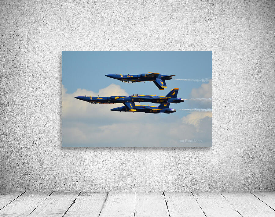 Blue Angels No 1 to 4 formation part inverted by Ross Sharp Wall Art