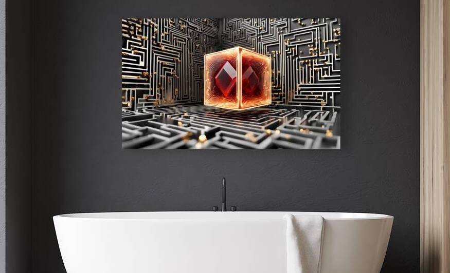 concentrated 3d maze graphite pcb cube with nano by Benoit Lagace
