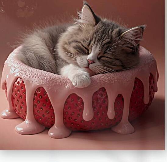 Sweet Dreams Strawberry Kitten by YOUCEEF ISLAM