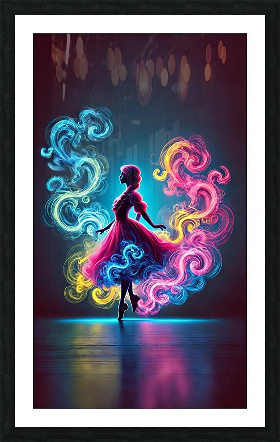 Neon Dancer: Clara Picture Frame print