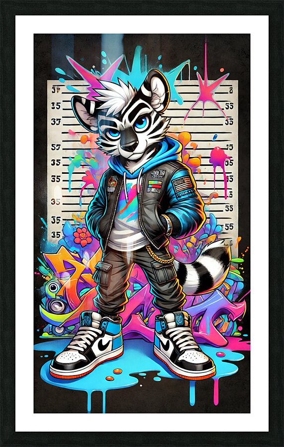 Monochrome Rebel Picture Frame print