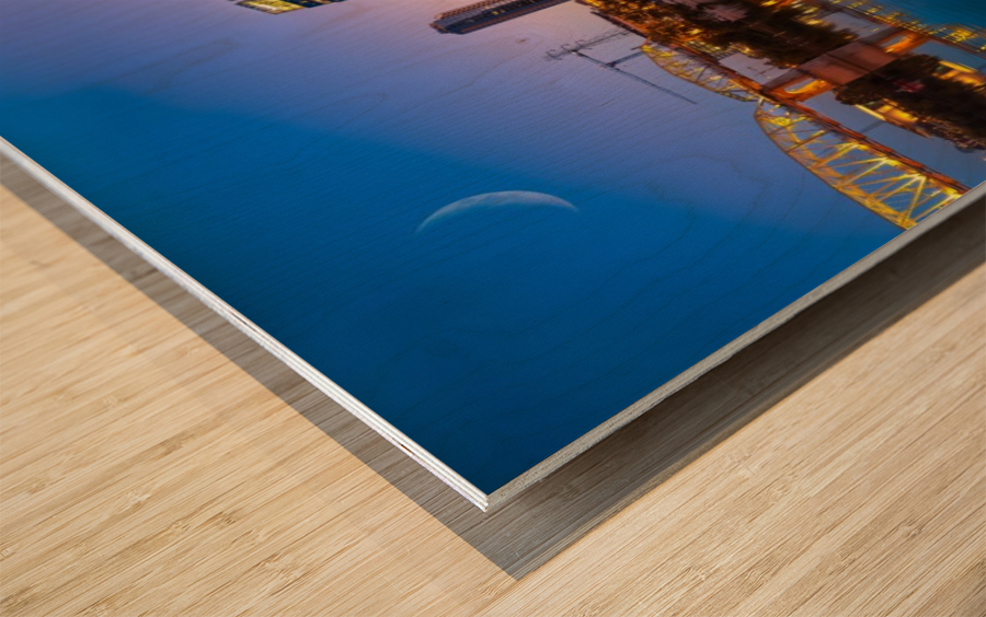 Nashville Sunset Wood print
