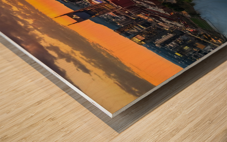 Nashville Sunset Wood print