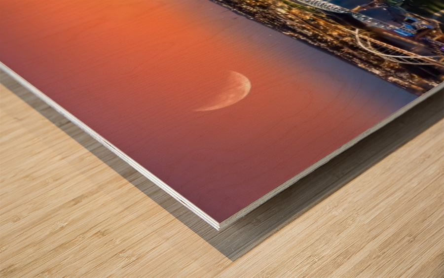 Nashville Sunset Wood print