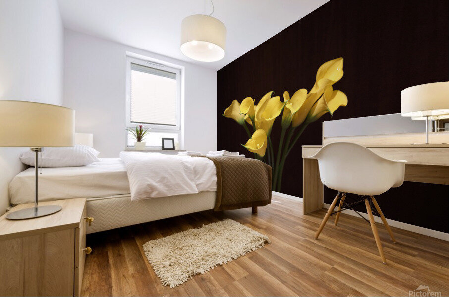 Yellow lilies Mural print