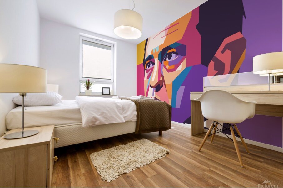 Johnny Cash wpap art Mural print