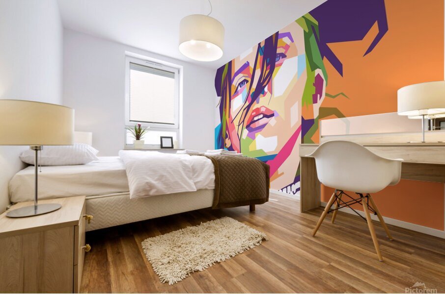 Billie Eilish wpap art style Mural print