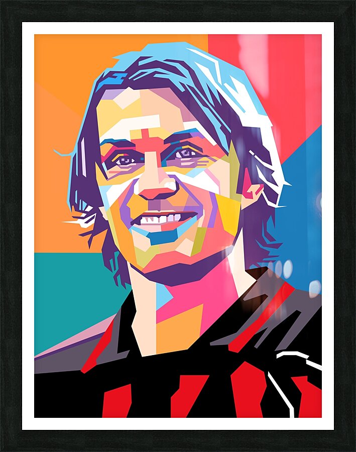 Paolo Maldini wpap art Picture Frame print