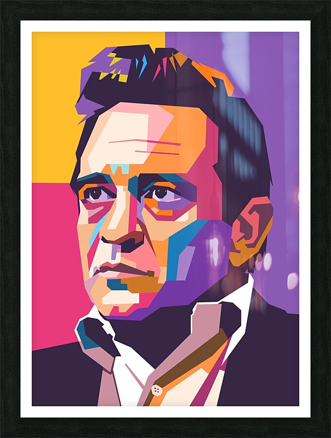 Johnny Cash wpap art Picture Frame print