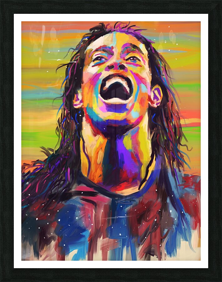 Ronaldinho art Picture Frame print
