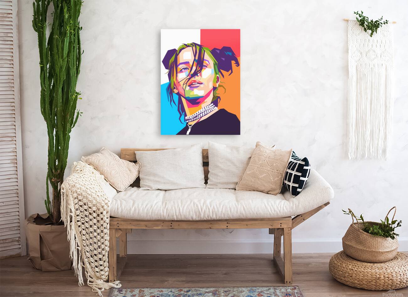 Billie Eilish wpap art style Reproduction