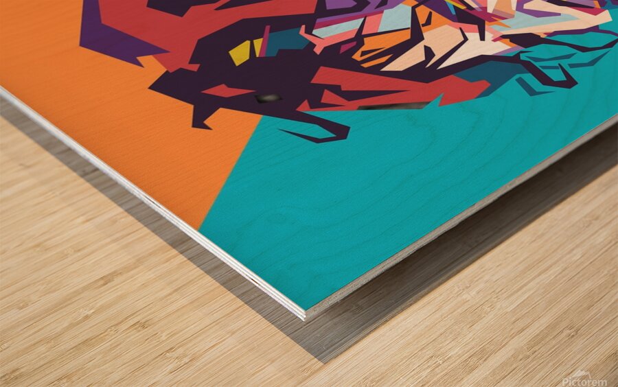 Frank Zappa art Wood print