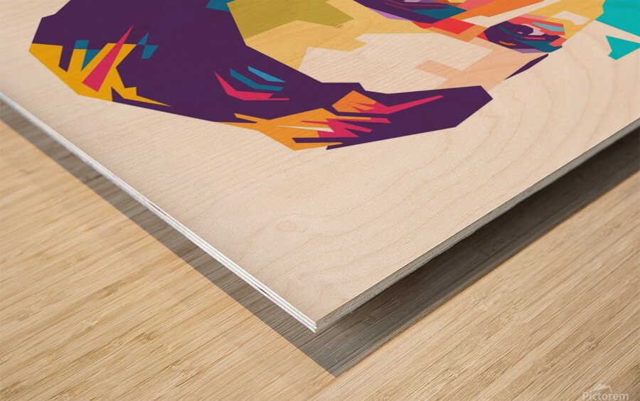 Nikola Tesla art Wood print