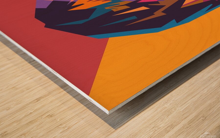 Bruce Dickinson art Wood print