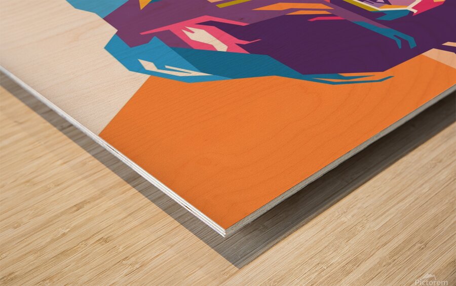 John Lennon art Wood print