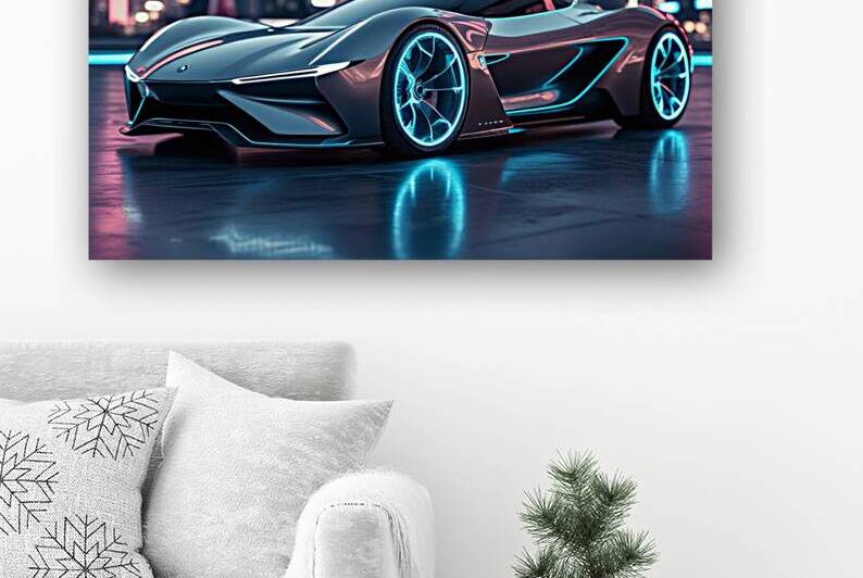 Cyberstorm: Hypercar Futuristica Supercar Elettrica e Tecnologia Avanzata by Canvas Expressions