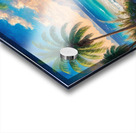 Serene beach landscape with palm trees crystal  Acrylic print