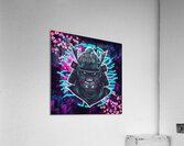 Futuristic samurai mask Acrylic Print