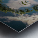 Womans face silhouette  Metal print