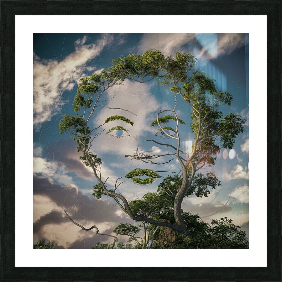 Womans face silhouette  Picture Frame print