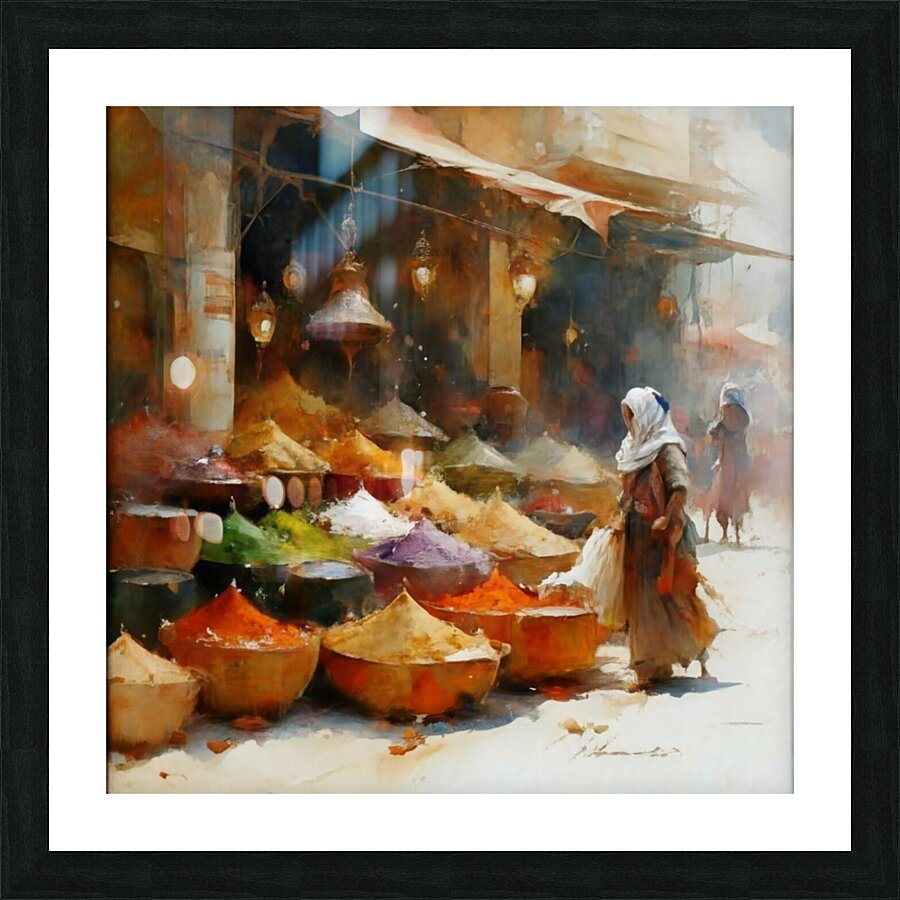 A Moroccan market  Picture Frame print