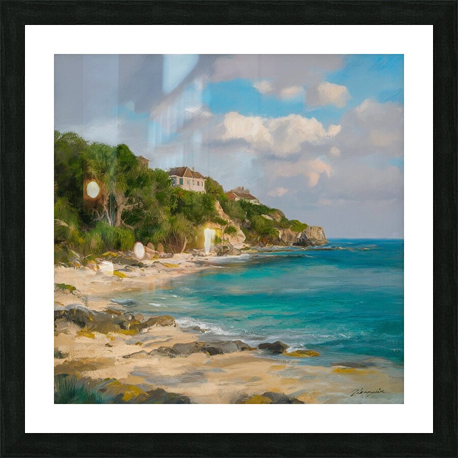 Shores of pearls Picture Frame print