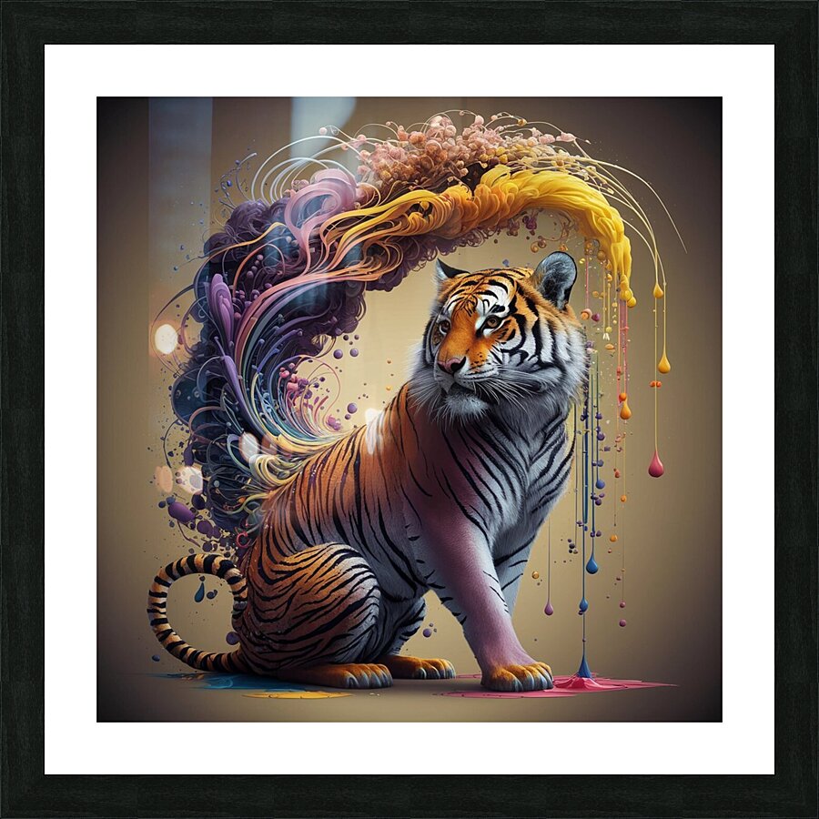 Captivating tiger Picture Frame print