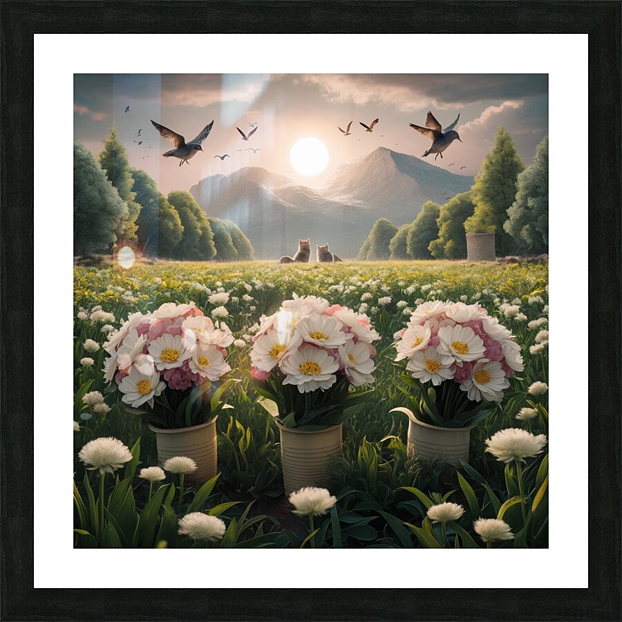 Des oiseaux volent  Picture Frame print