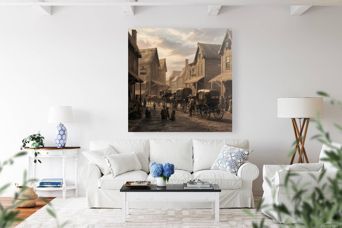 A busting 1800s town Reproduction