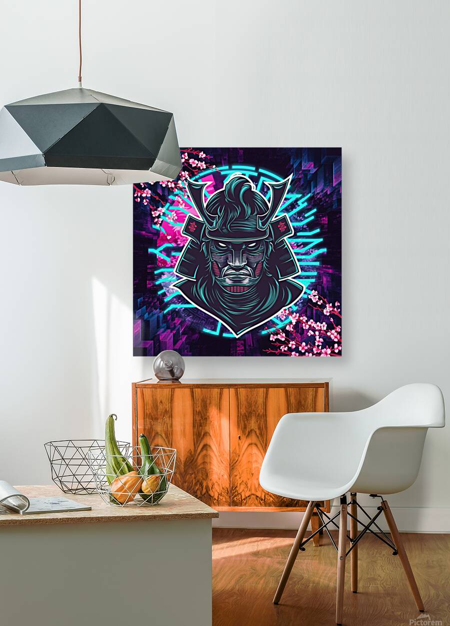 Futuristic samurai mask Reproduction