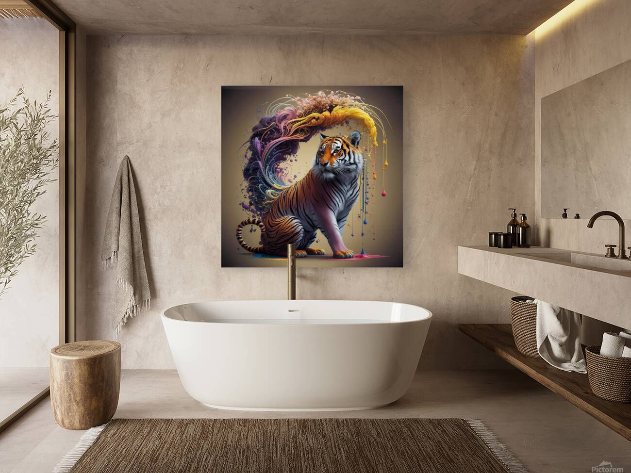 Captivating tiger Reproduction