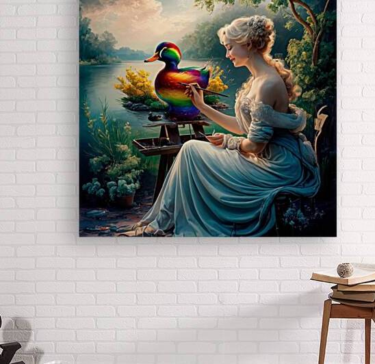 Female on the painting  by Nassr