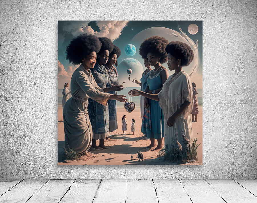 Black Scientistes in an anciens style  Wall Preview