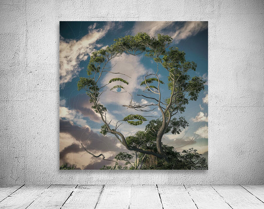 Womans face silhouette  Wall Preview