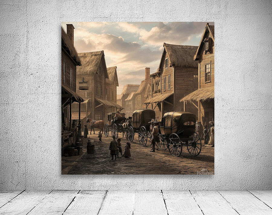 A busting 1800s town Wall Preview