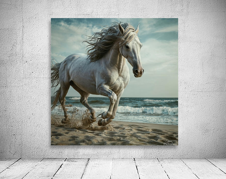 White horse  Wall Preview