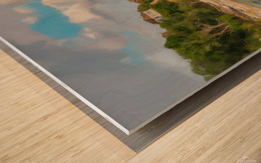 Shores of pearls Wood print