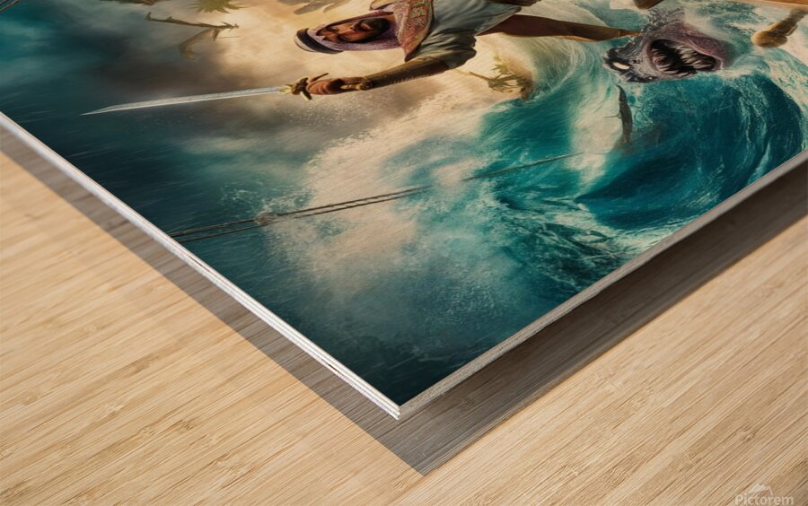 Adventures of a famous Arab sailor named Sinbad  Wood print