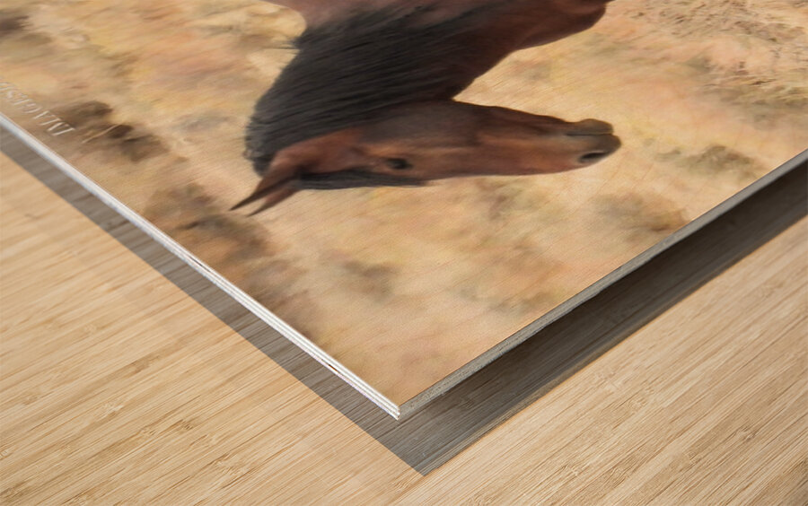 Nevada Mustang 2 3 Impression sur bois