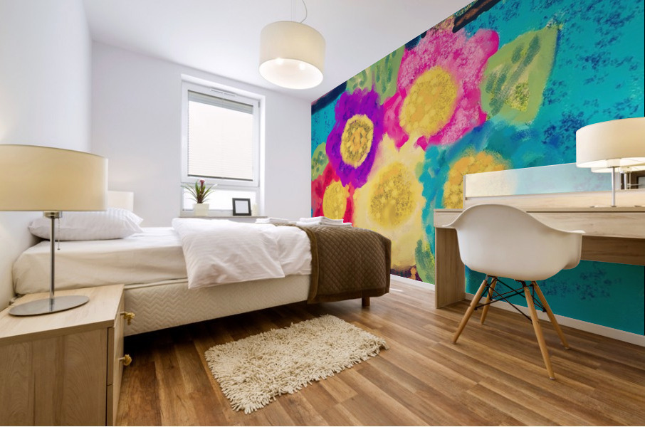 Floral Weekdays Mural print