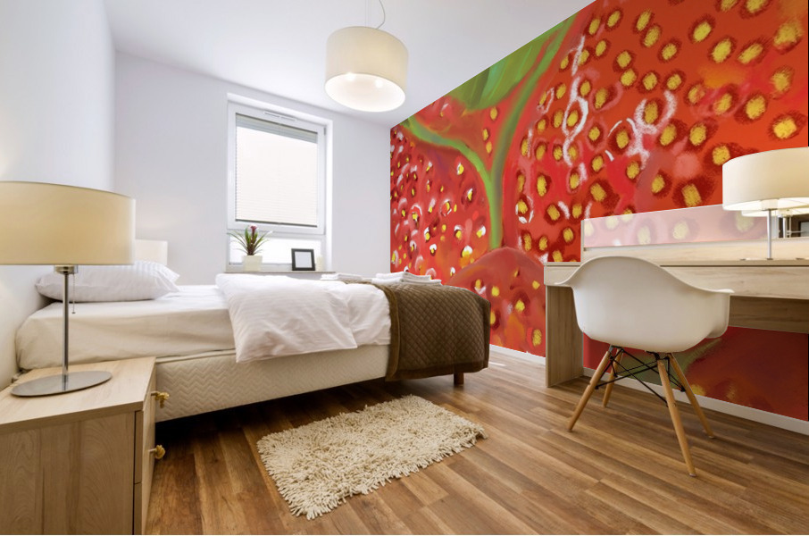 Strawberries Mural print
