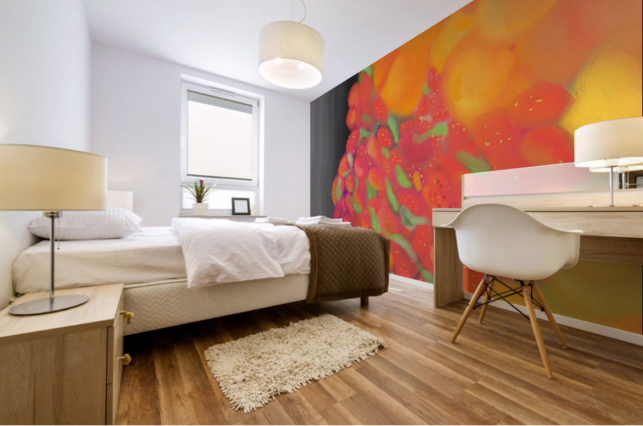 Strawberries or Oranges Mural print
