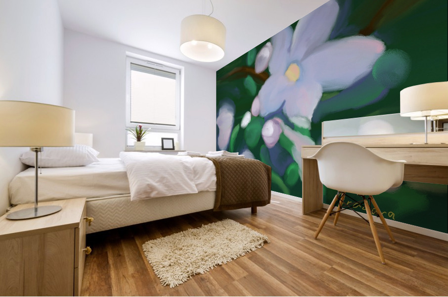 White Petals Mural print