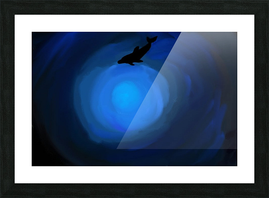 Blue Wave Picture Frame print