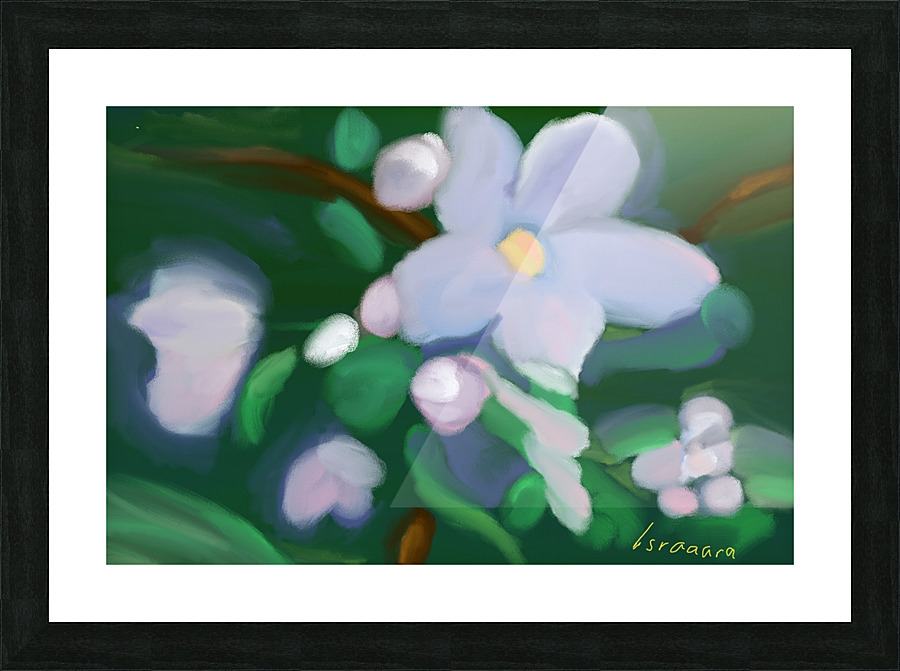 White Petals Picture Frame print
