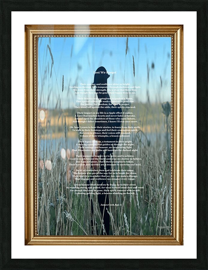 Lest We Forget 8 2J copy Picture Frame print