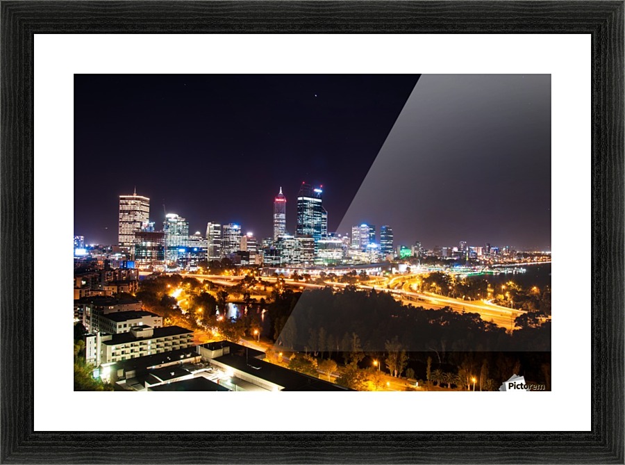 City Hustle at Night, Perth Picture Frame print