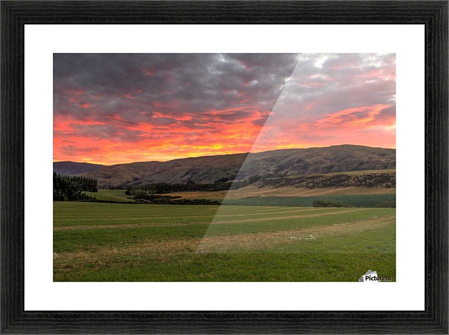 New Zealand Sunrise Picture Frame print