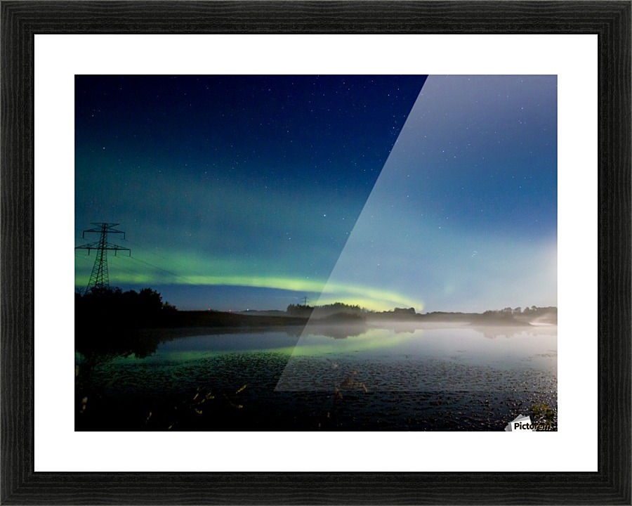 Moonlit Aurora Picture Frame print